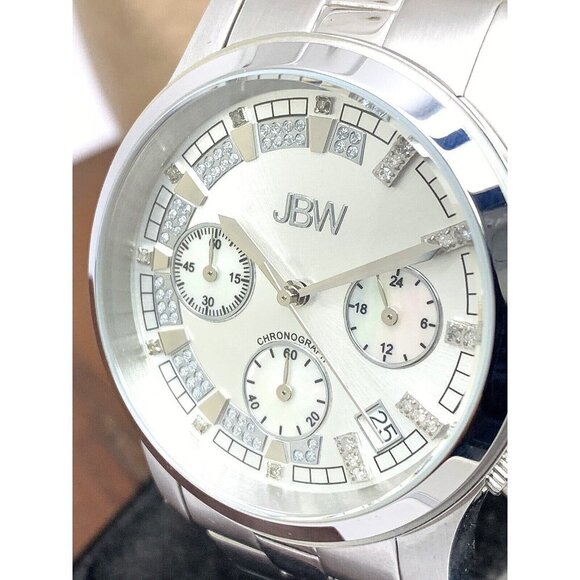 JBW Women's Watch JB-6217-K Muse Diamond Quartz Chronograph Silver Dial … - Picture 1 of 13